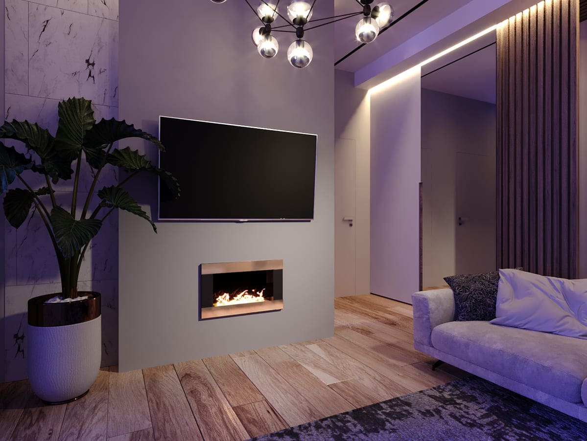 Биокамин "Русский огонь" Голд 650V встраиваемый с защитным и декоративным стеклом по цене 33 900 руб.