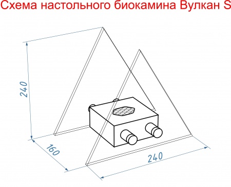Настольный биокамин Lux Fire "Вулкан" S Белый по цене 15 400 руб.