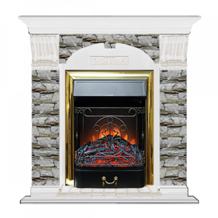 Арочный Алтай (белый)+Majestic Brass