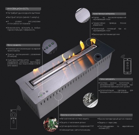 Биокамин Airtone-Andalle 1200 Биокамин Airtone-Andalle 1200 по цене 344 000 руб.