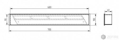 Прямоугольный контейнер ZeFire 700 Прямоугольный контейнер ZeFire 700 по цене 19 800 руб.
