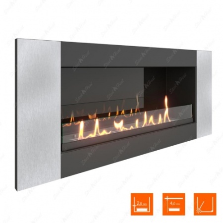 Биокамин SteelHeat LONG-V 900 XL стекло + стемалит по цене 43 088 руб.